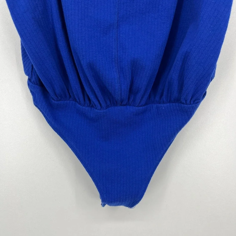 Intimately Free‎ People Bodysuit Women's Size S Blue Strappy Tank Sleeveless